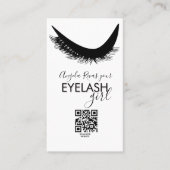 Minimalistisch Eyelash Girly Salon Beauty Visitenkarte (Vorderseite)