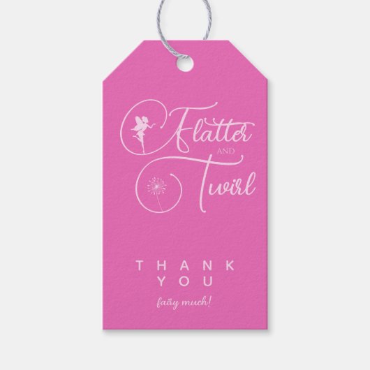 Minimalistisch Fairy Modern Birthday Vielen Dank Geschenkanhänger (Vorderseite)