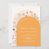 Minimalistisch Fall Boho Wildblume Arch Baby Dusch Einladung (Vorderseite)