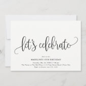 Minimalistisch "Feiern wir" jedes Jahr zum Geburts Einladung (Vorderseite)