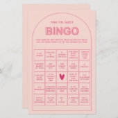 Minimalistisch finden Sie das Gast-Bingo-Brautpart (Vorne/Hinten)