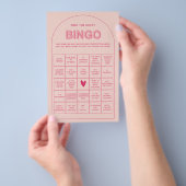 Minimalistisch finden Sie das Gast-Bingo-Brautpart Flyer (Handgriff)