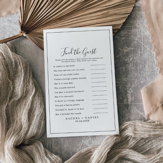 Minimalistisch finden Sie das Gästebuch Flyer