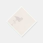 Minimalistisch Flamingo Napkins Serviette (Ecke)