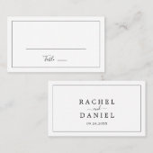 Minimalistisch Flat Wedding Platzkarte (Vorne/Hinten)