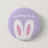 Minimalistisch flauschige Babydusche Button (Vorderseite)