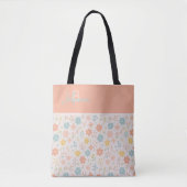 Minimalistisch Floral Boho Personalisiert Mit Mono Tasche (Vorderseite)