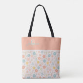 Minimalistisch Floral Boho Personalisiert Mit Mono Tasche (Rückseite)
