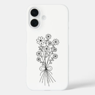 Minimalistisch Floral Bouquet iPhone 16 Hülle
