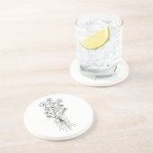 Minimalistisch Floral Bouquet Getränkeuntersetzer (Seite)