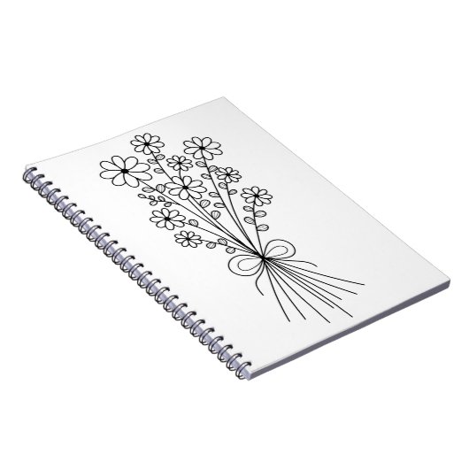 Minimalistisch Floral Bouquet Notizblock (Rechte Seite)