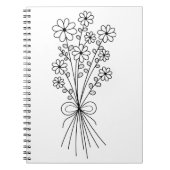 Minimalistisch Floral Bouquet Notizblock (Vorderseite)
