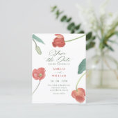 Minimalistisch floral elegant  save the date (Stehend Vorderseite)
