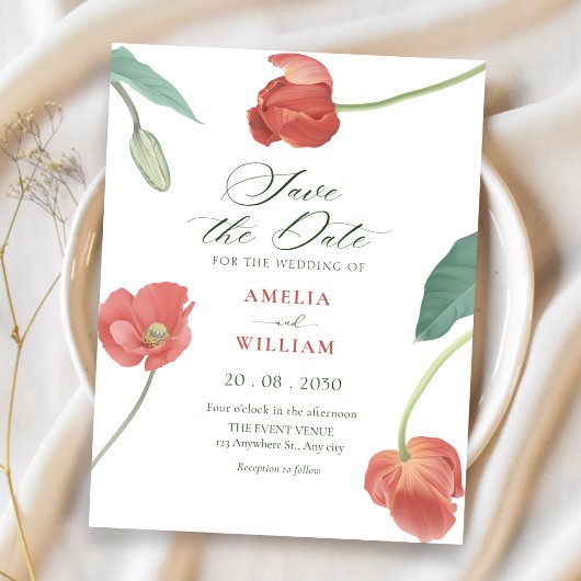 Minimalistisch floral elegant  save the date