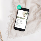 Minimalistisch Floral Oh Baby Dusche Einladung