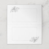 Minimalistisch floral platzkarte (Außenseite Aufgefaltet)