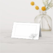 Minimalistisch floral platzkarte (Rückseite)
