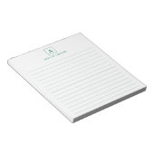 Minimalistisch Forest Green Notepad Notizblock (angewinkelt)