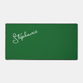 Minimalistisch Forest Green Personalisiert Name Sc Schreibtischunterlage (Vorderseite)
