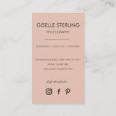 Minimalistisch Fotograf Foto QR Code Social Media Visitenkarte (Rückseite)