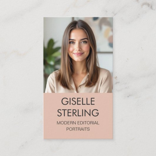 Minimalistisch Fotograf Foto Social Media Visitenkarte (Vorderseite)