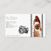 Minimalistisch Fotograf Foto Visitenkarte (Vorderseite)