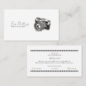 Minimalistisch Fotograf Foto Visitenkarte (Vorne/Hinten)
