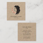 Minimalistisch Frau Mond Sterne Visitenkarte (Vorne/Hinten)