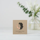 Minimalistisch Frau Mond Sterne Visitenkarte (Stehend Vorderseite)