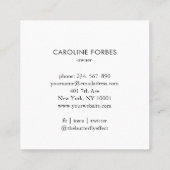 Minimalistisch Frau Mond Sterne Visitenkarte (Rückseite)