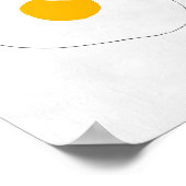 Minimalistisch Fried Egg Wall Art. Küche Funny Foo Poster (Ecke)