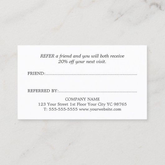 Minimalistisch Frische Pasta machen Empfehlungskarte (Rückseite)