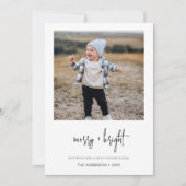 Minimalistisch frohe und helle Weihnachten (Vorderseite)