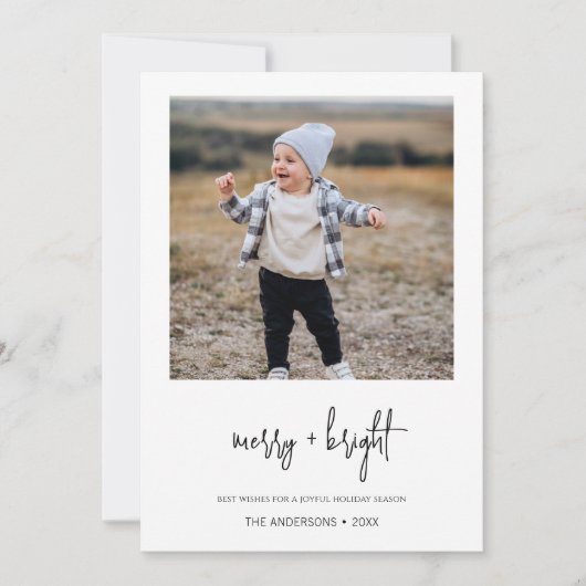 Minimalistisch frohe und helle Weihnachten (Vorderseite)