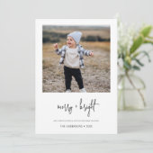 Minimalistisch frohe und helle Weihnachten (Stehend Vorderseite)