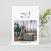 Minimalistisch frohe und helle Weihnachten (Stehend Vorderseite)