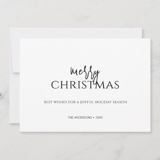 Minimalistisch frohe Weihnachten (Vorderseite)