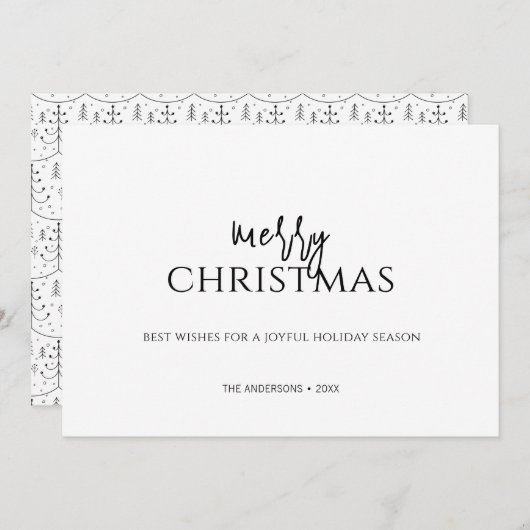 Minimalistisch frohe Weihnachten (Vorne/Hinten)