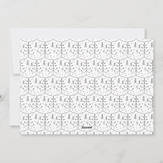 Minimalistisch frohe Weihnachten (Rückseite)