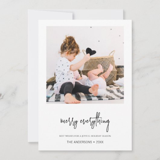 Minimalistisch frohe Weihnachten (Vorderseite)