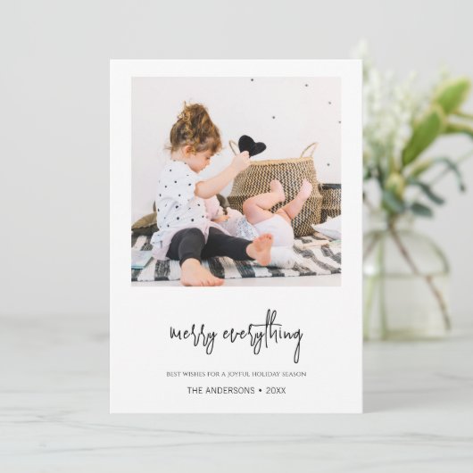 Minimalistisch frohe Weihnachten (Stehend Vorderseite)