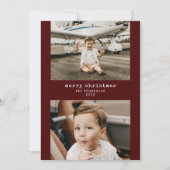 Minimalistisch Frohe Weihnachten 2 Foto Weihnachts (Vorderseite)