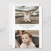 Minimalistisch Frohe Weihnachten 2 Foto Weihnachts (Vorderseite)