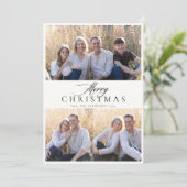 Minimalistisch Frohe Weihnachten 3 Foto (Stehend Vorderseite)