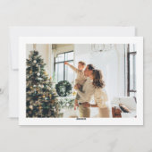 Minimalistisch Frohe Weihnachten 3 Foto Horizontal (Rückseite)