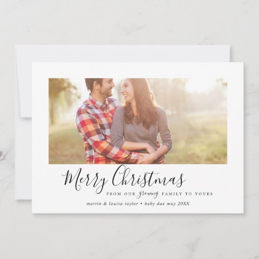 Minimalistisch frohe Weihnachten aus unserer wachs (Vorderseite)