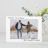 Minimalistisch frohe Weihnachten Einfach Elegantes (Stehend Vorderseite)