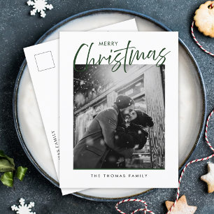 Minimalistisch Frohe Weihnachten Einfaches grünes 