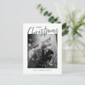 Minimalistisch Frohe Weihnachten Einfaches grünes  (Stehend Vorderseite)