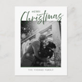 Minimalistisch Frohe Weihnachten Einfaches grünes  (Vorderseite)